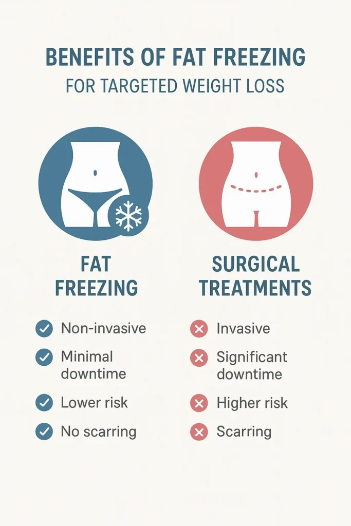 graphic showing the benefits of fat freezing Greater London (Lambeth)