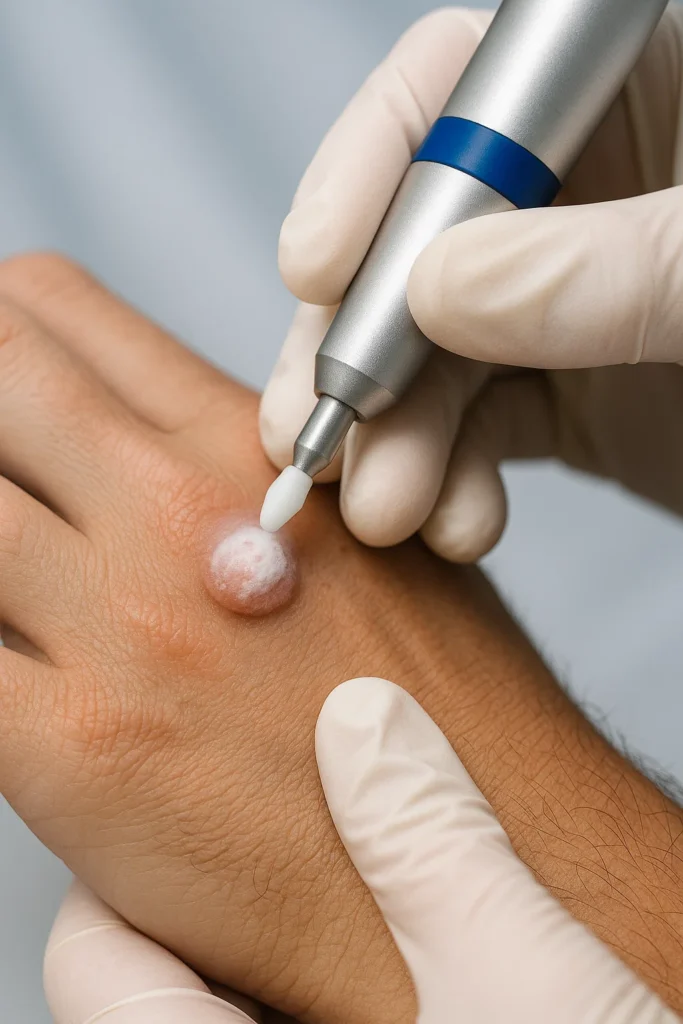 example of wart removal Greater London (Lambeth) using cryopen