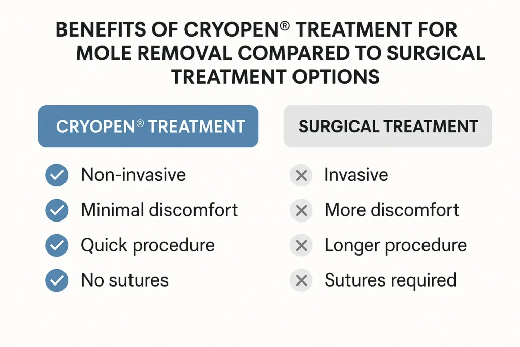 Benefits of facial mole removal Greater London (Lambeth) - call our team today to book a consultation